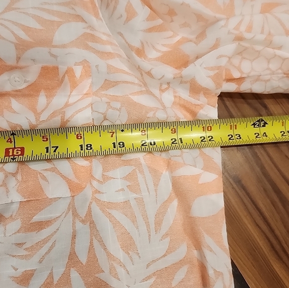 Craft & Borrow Roll Up Sleeve Button Down Pineapple Shirt - Picture 8 of 11